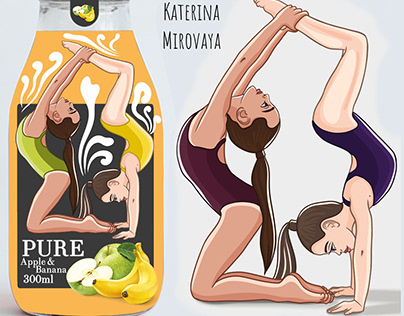 Rhythmic gymnastics juice packaging