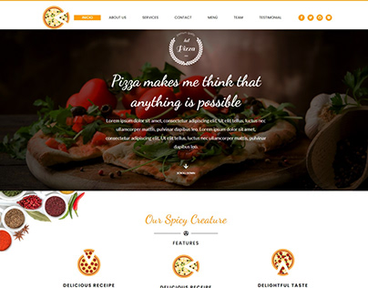 Plantilla Landing Page para Pizzería