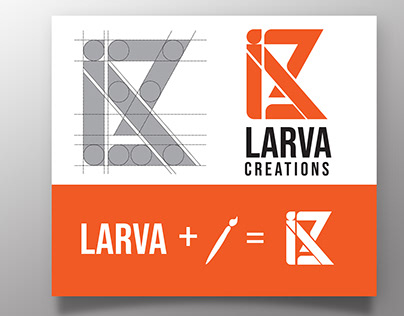 Larva creations logo design