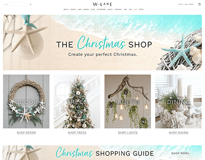 W.Lane Christmas Landing Page