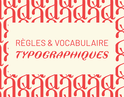 Règles & vocabulaire typographiques