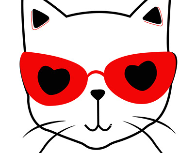 girly cute cat vector illustration design