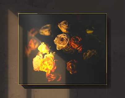 Canvas Gold Frame - PSD Mockups
