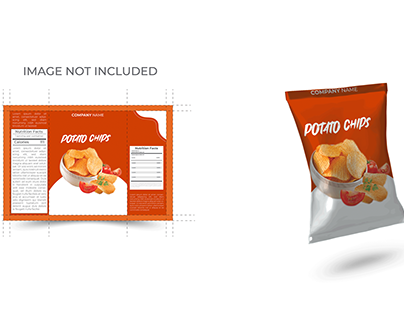 Tortilla chips food product ad packet design