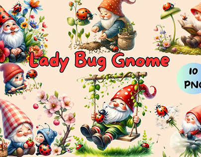 Gnome and Lady bug sublimation