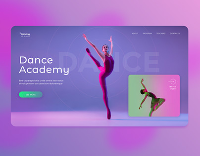 Homepage UX UI Design | Dance School