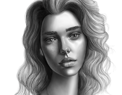 Digital pencil portrait