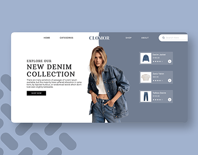 Women cloths website design