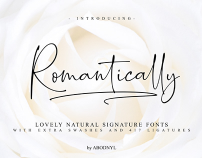 FREE | Romantically - The Lovely Natural Signature Font