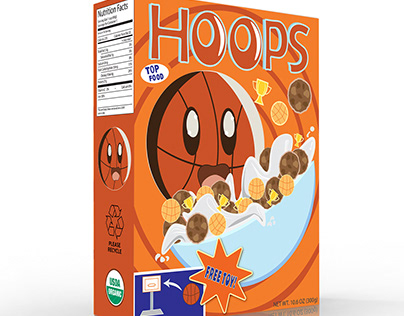 Cereal Box Design: Hoops