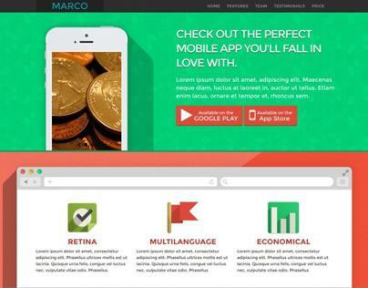 Marco - Longshadow Mobile App Landing Page