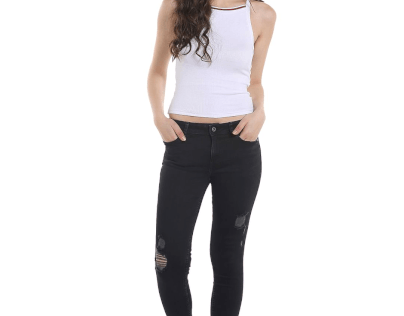 Black Ripped Jeans for women from ONLY.in
