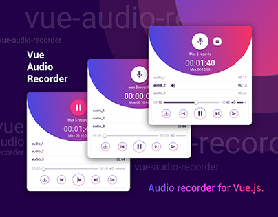Audio recorder for Vue.js.