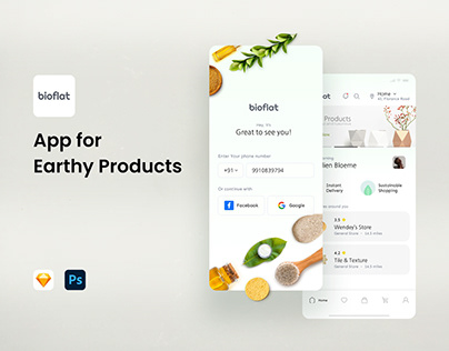 Earthy Product App - Bio Flat