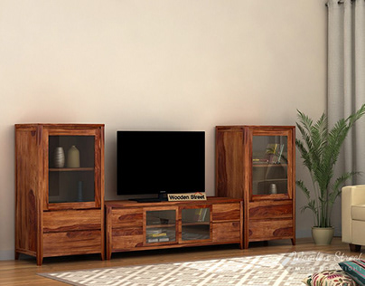 Amazing durable wooden tv unit for home