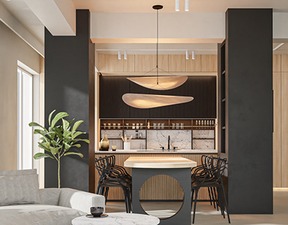 Interior design animation modern apartment