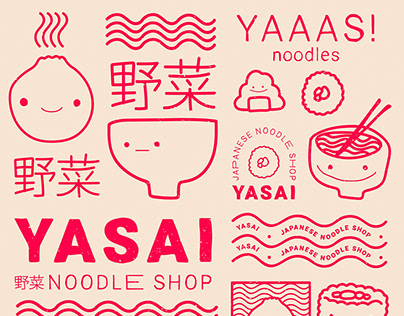 YASAI: Noodle Shop Illustrated Brand Design