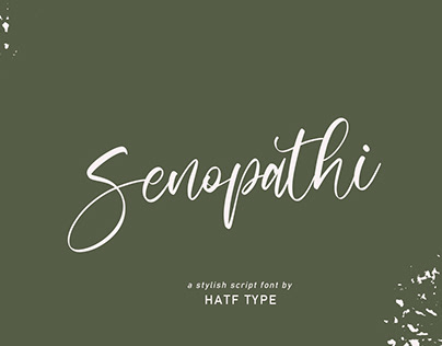 Senopathi - stylish script font