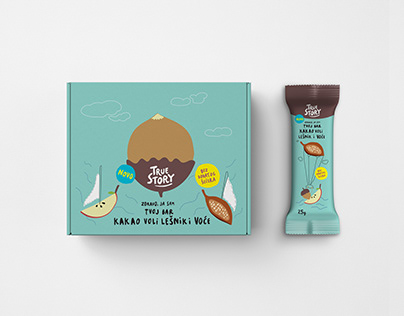 Illustration and packaging design for "True Story"