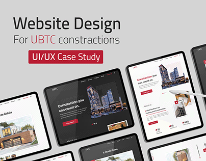 UBTC construction - UI/UX Website Design