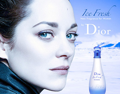 'Ice' theme perfume ad project