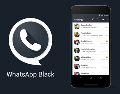 WhatsApp Black Concept Redesign