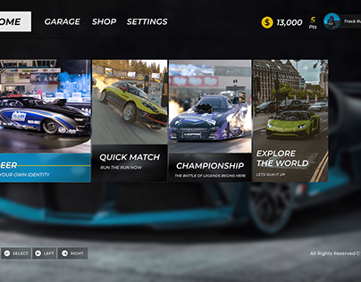 Car Racing Game UI