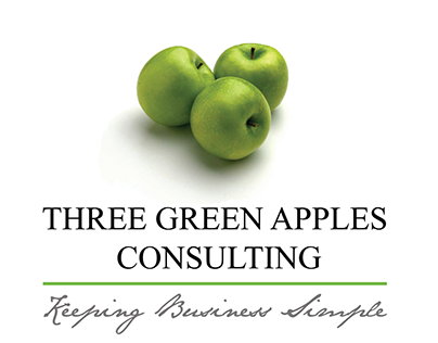 Brand identity for Three Green Apples Consulting