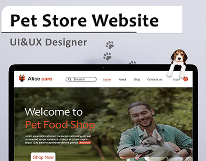Pet Food Store | UI Designer Website