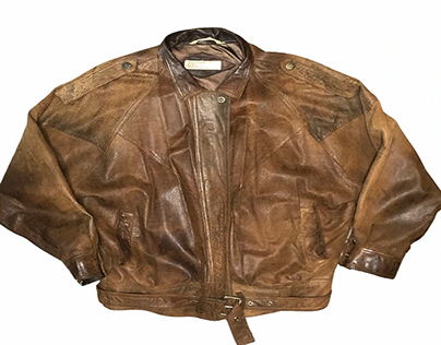 80s Bootlegger Vintage Bomber Leather Jacket