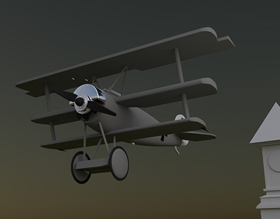 Fokker DR1 . Maya with Arnold lighting