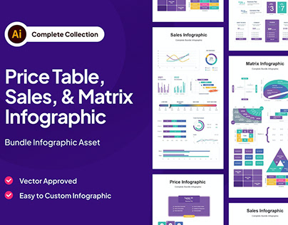 Price Table Infographic Asset Illustrator