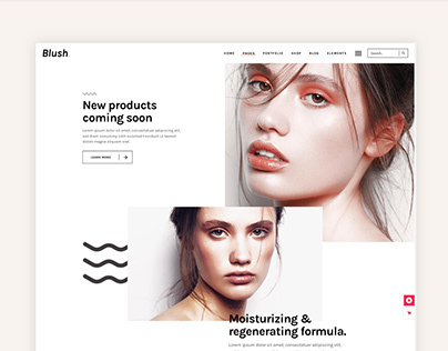 Blush Makeup Skincare Cosmetics WP Theme | UX/UI
