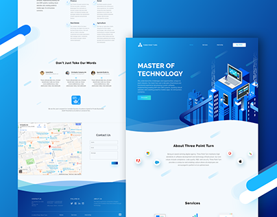 Three Point Turn tech agency landing page