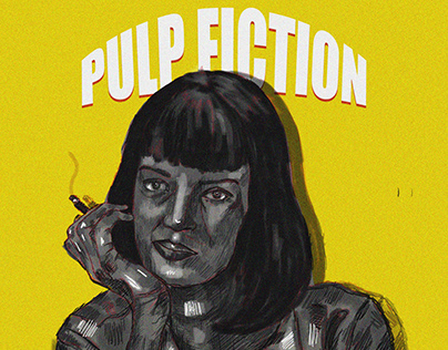 Pulp Fiction Movie posters + digital drawing