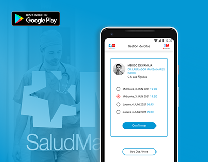Cita Sanitaria Madrid - Android App Design Concept