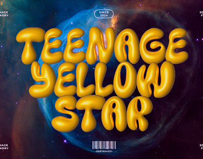 Project thumbnail - Teenage Yellow Star - 3D SVG Font