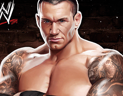 Poster illustrations for wrestlers characters on WWE