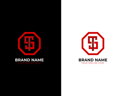 S and T modern letter logo design