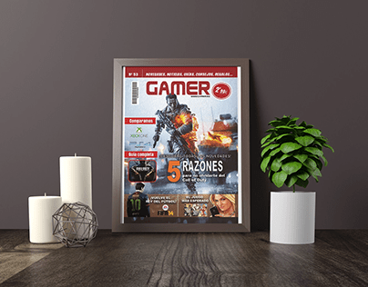 Diseño portada revista gamer