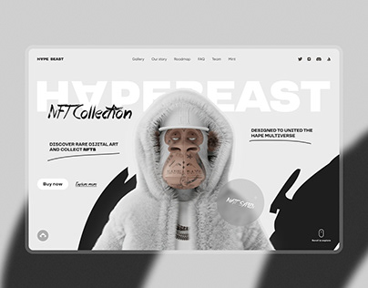 One-page website for NFT Collection Hape Beast