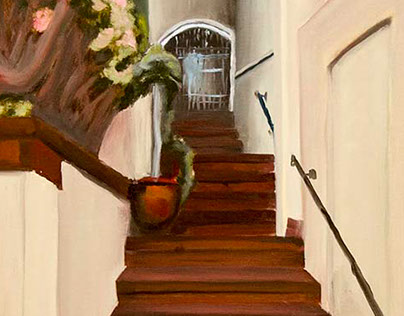 Stairs to Home - Oil painting