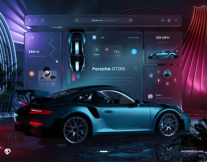 Porsche Car Dashboard UI