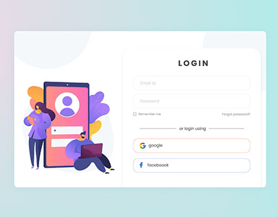 Login page UI design