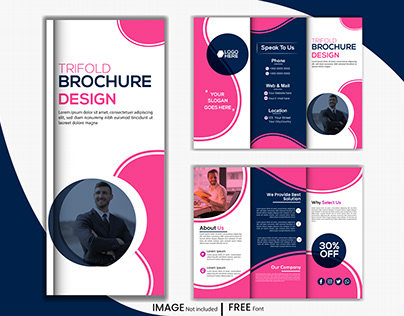 Tri fold Brochure Mock up Background abstract Business