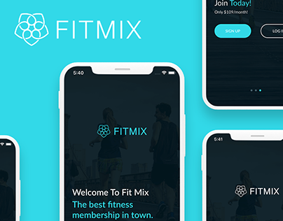 Fitness Mobile App UI/UX Design : FitMix
