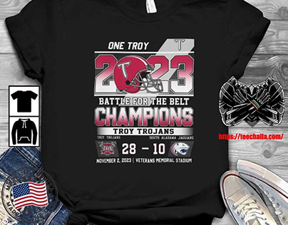 Official Troy 2023 For the Belt Troy Trojans t-shirt