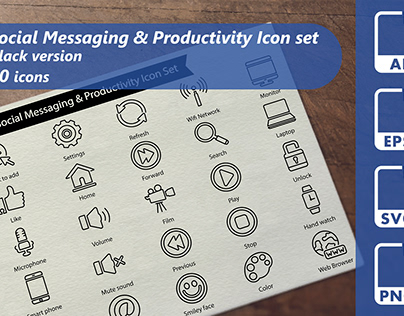 Social Messaging And Productivity Line Icon