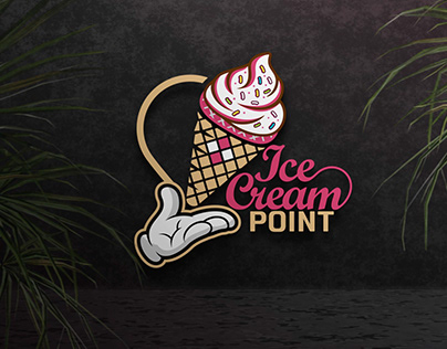 Ice-Cream point Logo Design