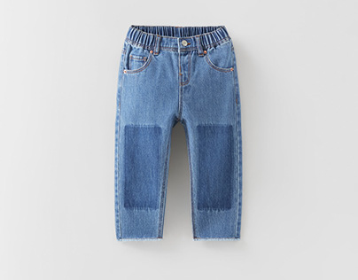 Knee patches jeans for Zara Baby Girl AW21